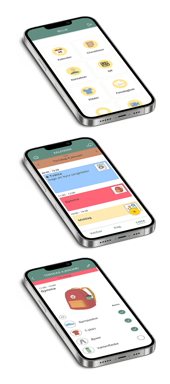 Three phones screenshot