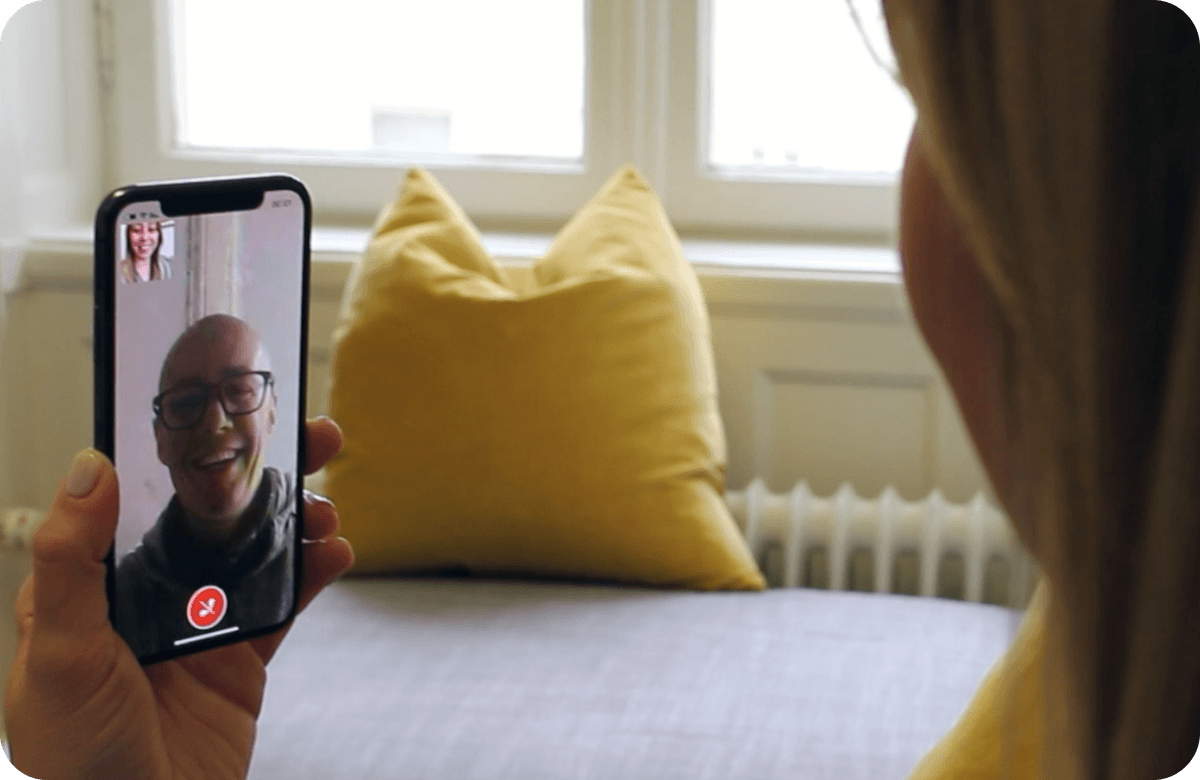 Videosamtal i Wellbee-appen